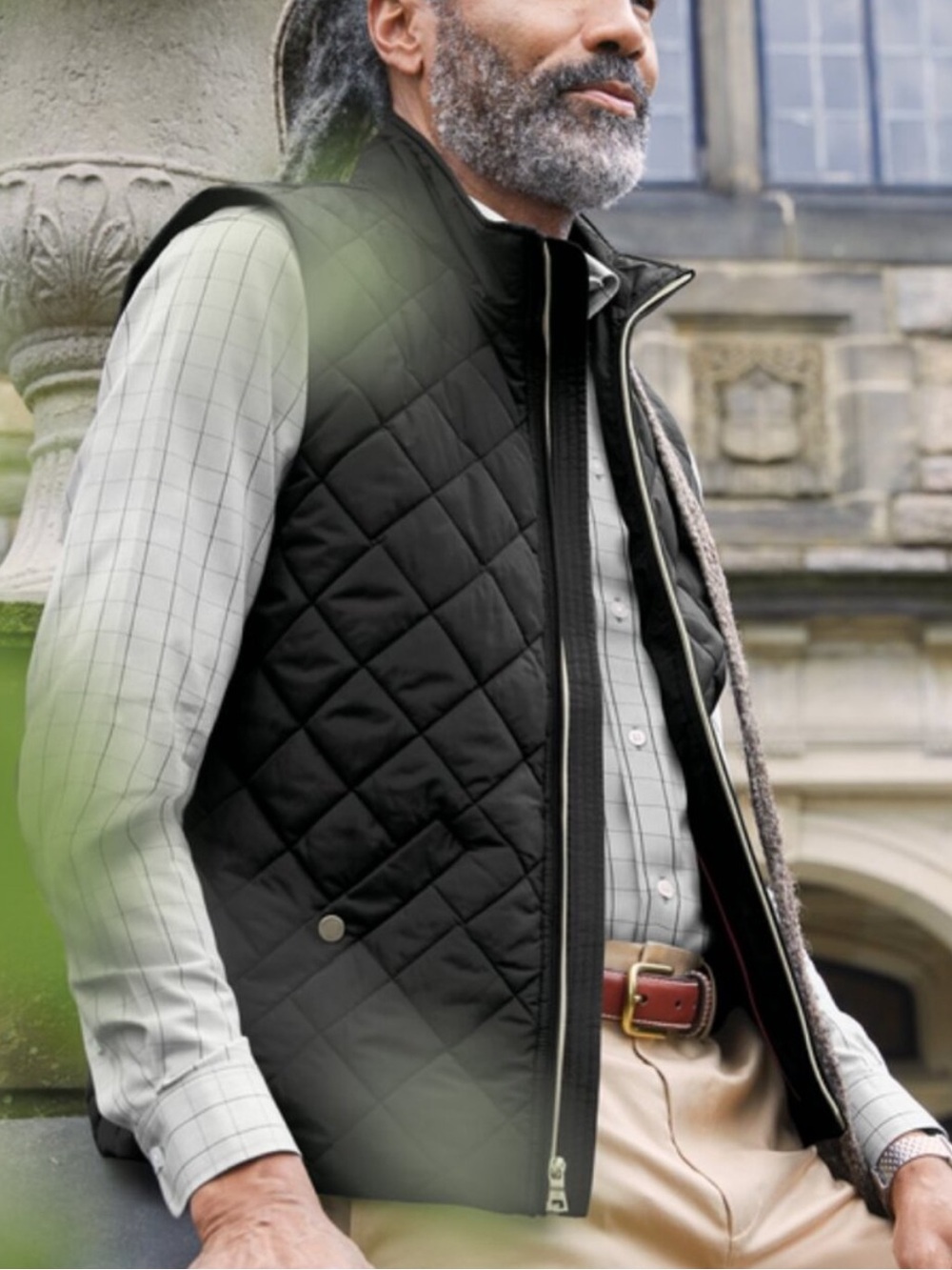 Brooks Brothers Men's Water Resistant Quilted Full Zip Vest Large 38703